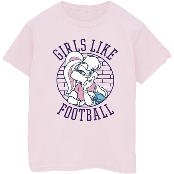 Vêtements Femme T-shirts manches longues Dessins Animés Lola Bunny Girls Like Football Rouge