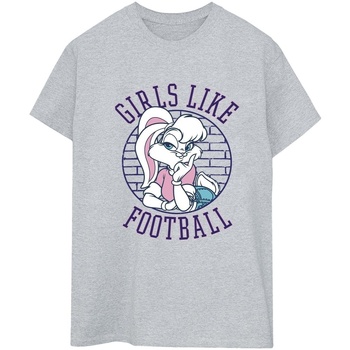 Vêtements Femme T-shirts manches longues Dessins Animés Lola Bunny Girls Like Football Gris