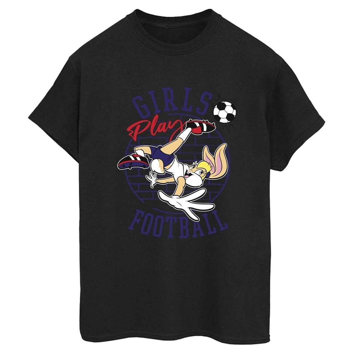 Vêtements Femme T-shirts manches longues Dessins Animés Lola Bunny Girls Play Football Noir