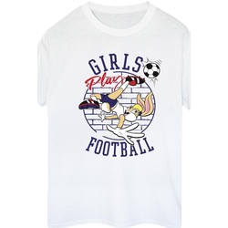 Vêtements Femme T-shirts manches longues Dessins Animés Lola Bunny Girls Play Football Blanc