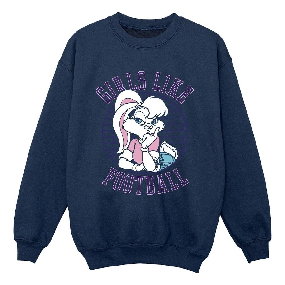Vêtements Garçon Sweats Dessins Animés Lola Bunny Girls Like Football Bleu