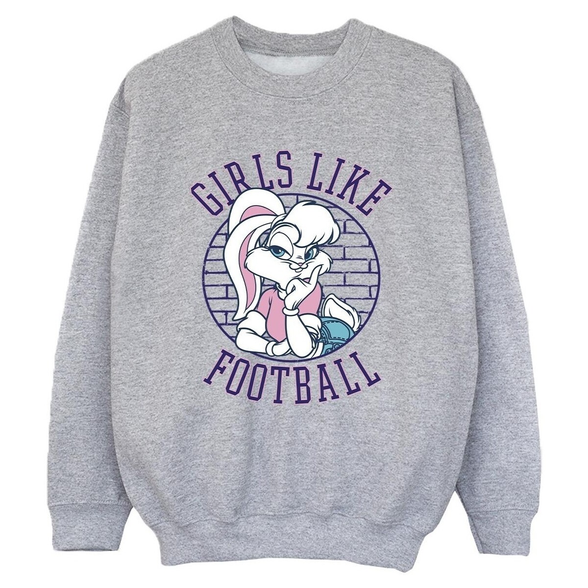 Vêtements Garçon Sweats Dessins Animés Lola Bunny Girls Like Football Gris