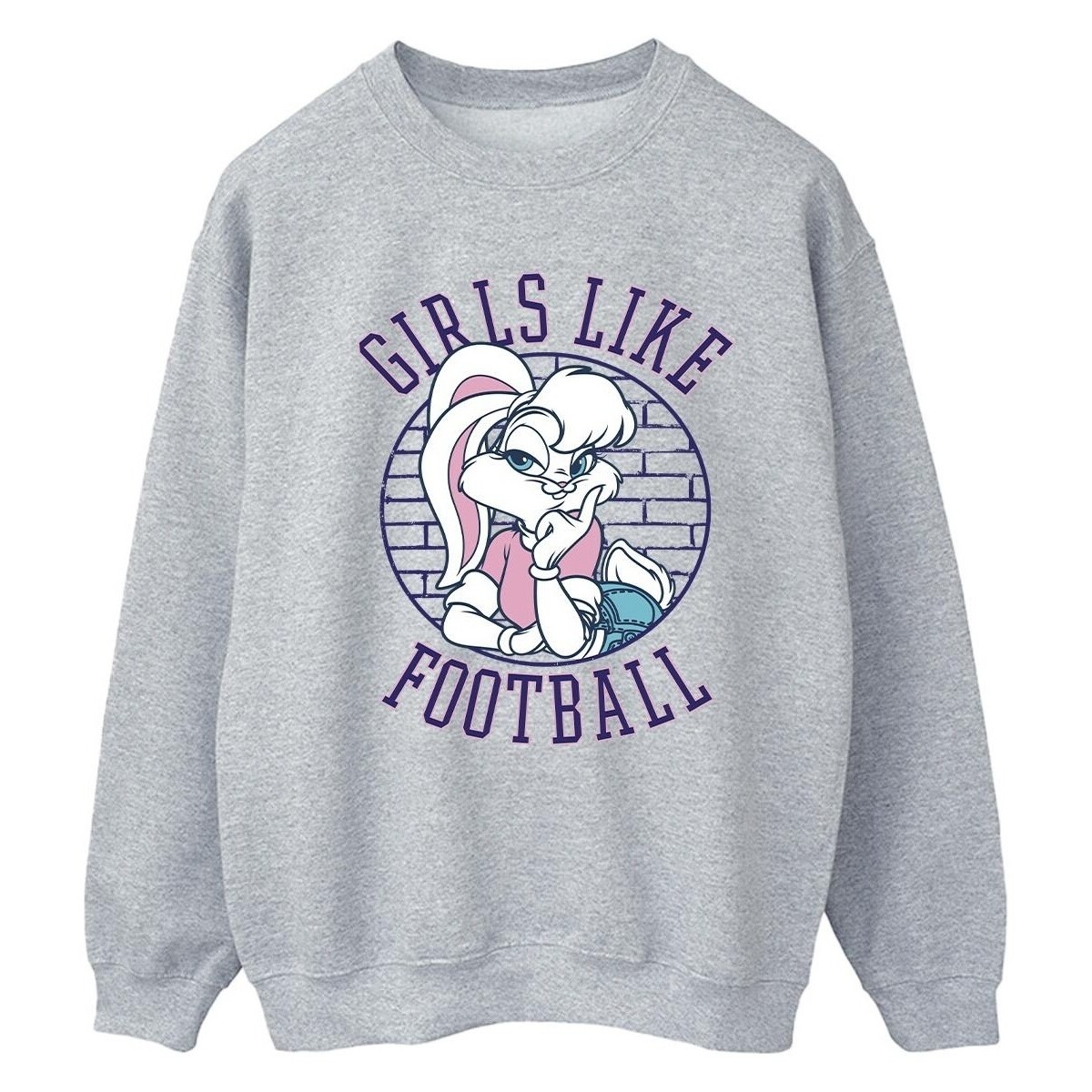 Vêtements Femme Sweats Dessins Animés Lola Bunny Girls Like Football Gris