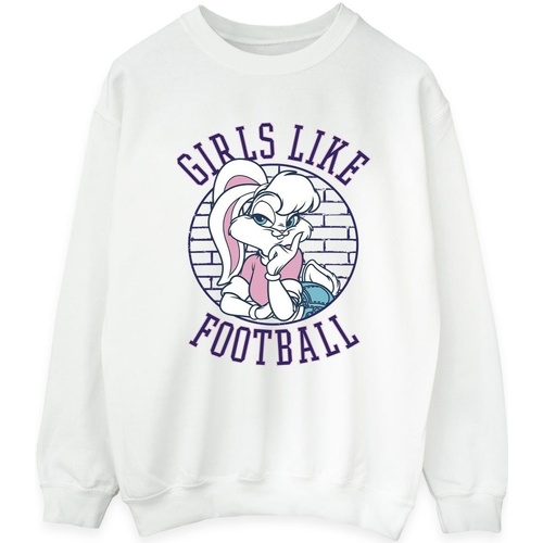 Vêtements Femme Sweats Dessins Animés Lola Bunny Girls Like Football Blanc