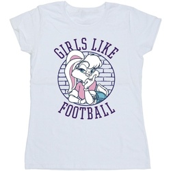 Vêtements Femme T-shirts manches longues Dessins Animés Lola Bunny Girls Like Football Blanc
