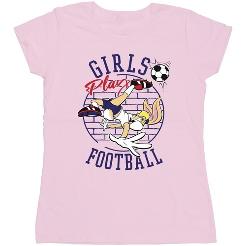 Vêtements Femme T-shirts manches longues Dessins Animés Lola Bunny Girls Play Football Rouge