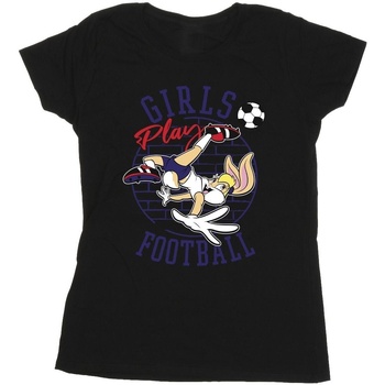 Vêtements Femme T-shirts manches longues Dessins Animés Lola Bunny Girls Play Football Noir