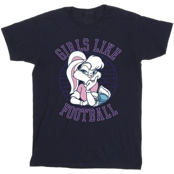 Vêtements Garçon T-shirts manches courtes Dessins Animés Lola Bunny Girls Like Football Bleu