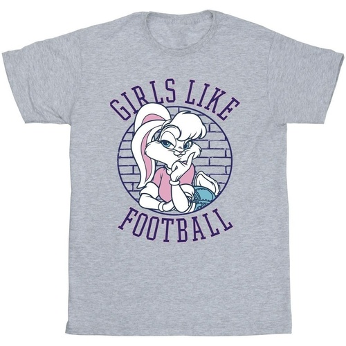 Vêtements Garçon T-shirts manches courtes Dessins Animés Lola Bunny Girls Like Football Gris