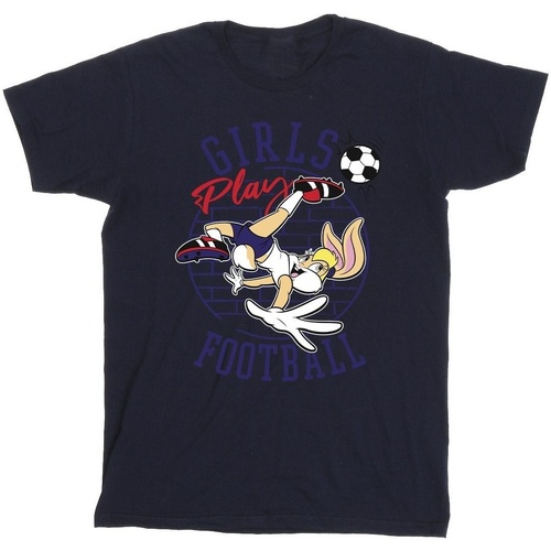 Vêtements Garçon T-shirts manches courtes Dessins Animés Lola Bunny Girls Play Football Bleu
