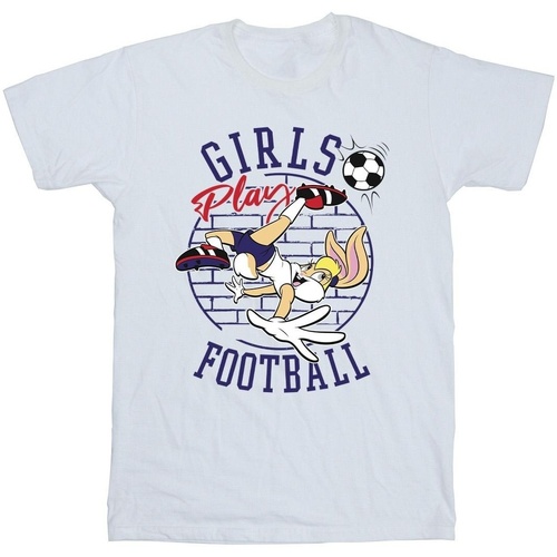 Vêtements Garçon T-shirts manches courtes Dessins Animés Lola Bunny Girls Play Football Blanc