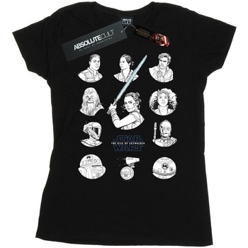 Vêtements Femme T-shirts manches longues Star Wars: The Rise Of Skywalker Resistance Charcter Line Up Mono Noir