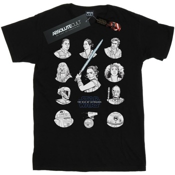Vêtements Fille T-shirts manches longues Star Wars: The Rise Of Skywalker Resistance Charcter Line Up Mono Noir