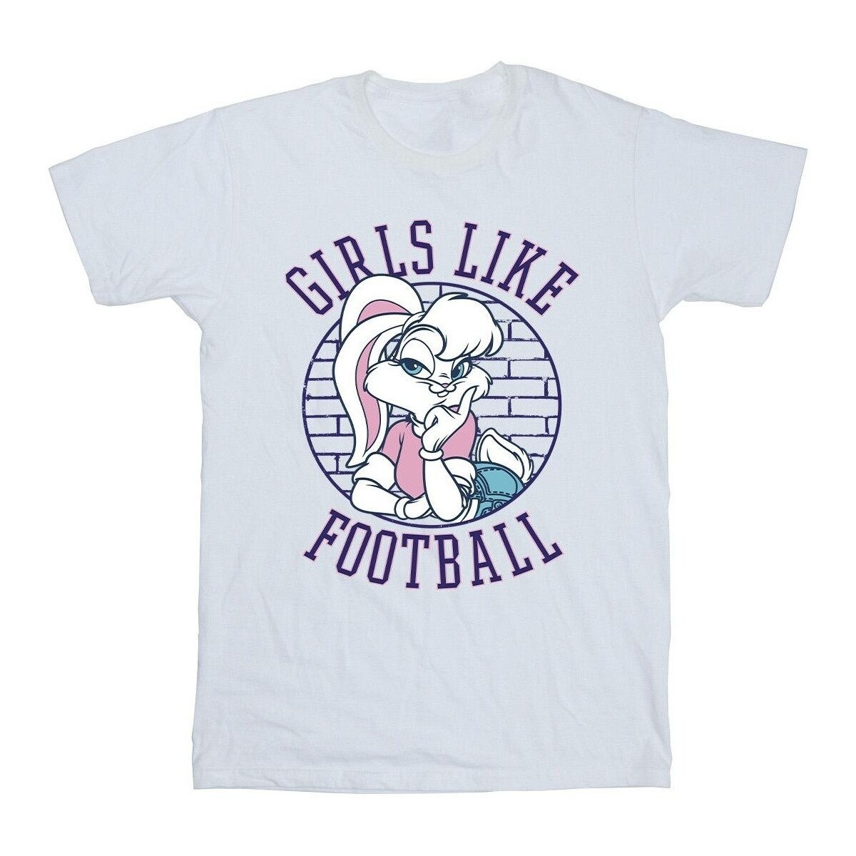 Vêtements Homme T-shirts manches longues Dessins Animés Lola Bunny Girls Like Football Blanc
