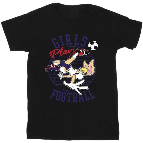 Vêtements Homme T-shirts manches longues Dessins Animés Lola Bunny Girls Play Football Noir