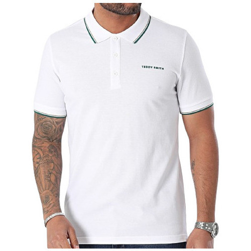 Vêtements Homme T-shirts adidas & Polos Teddy Smith POLO BLANC - MIDDLE WHITE - S Multicolore