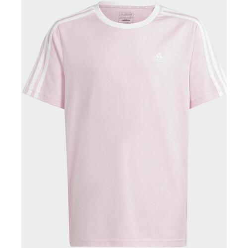 Vêtements Fille T-shirts manches courtes adidas Originals G 3s bf t Rose