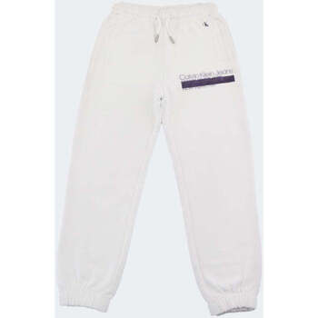 Vêtements Garçon Pantalons de survêtement Calvin Klein Skjorte med knapper  Blanc