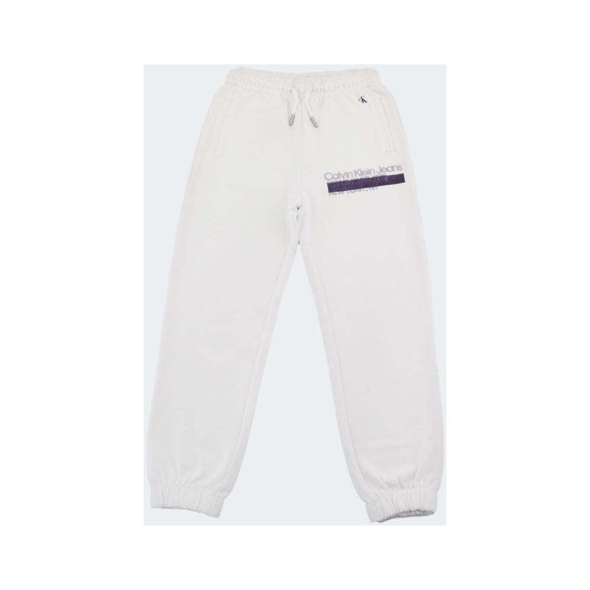 Vêtements Garçon Pantalons de survêtement Calvin Klein Jeans  Blanc