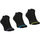 Sous-vêtements Homme Chaussettes Athena Lot de 3 paires de socquettes homme Training Dry Noir