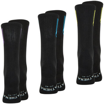 Athena Lot de 3 paires de chaussettes mi-hautes homme Training Dry Noir