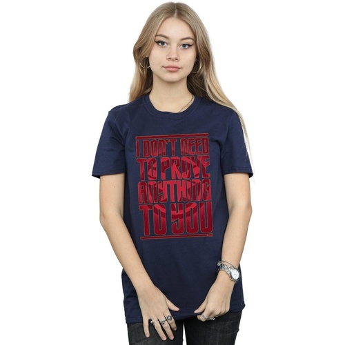 Vêtements Femme T-shirts manches longues Marvel BI18695 Bleu