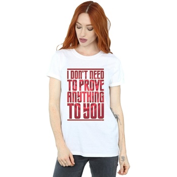 Vêtements Femme T-shirts manches longues Marvel Captain  Prove Anything Blanc