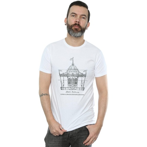 Vêtements Homme T-shirts manches longues Disney Mary Poppins Carousel Sketch Blanc