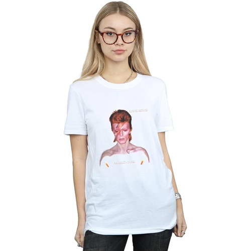 Vêtements Femme T-shirts manches longues David Bowie Sacs de voyage Blanc