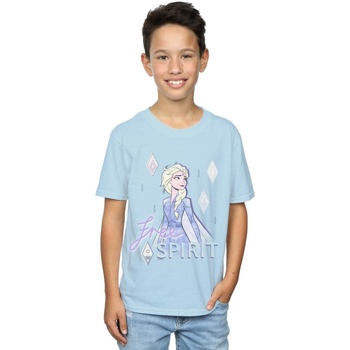 Vêtements Garçon T-shirts manches courtes Disney Frozen 2 Elsa Free Spirit Bleu
