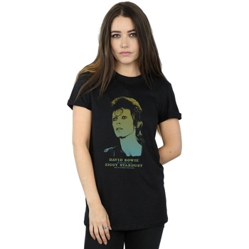 Vêtements Femme T-shirts manches longues David Bowie Ziggy Gradient Noir