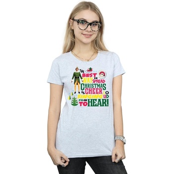 Vêtements Femme T-shirts manches longues Elf Christmas Cheer Gris