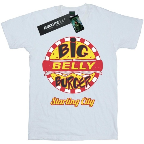 Vêtements Garçon T-shirts manches courtes Dc Comics Arrow Big Belly Burger Logo Blanc