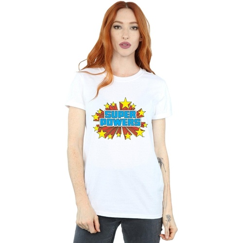 Vêtements Femme T-shirts manches longues Dc Comics Super Powers Logo Blanc