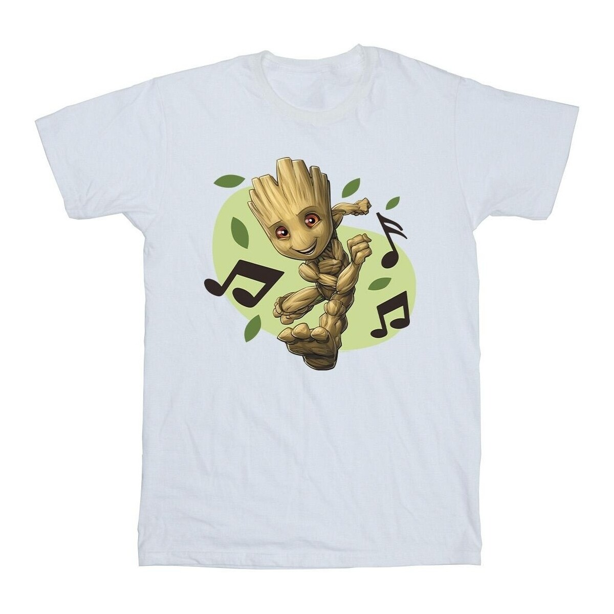 Vêtements Garçon T-shirts manches courtes Marvel Guardians Of The Galaxy Groot Musical Notes Blanc