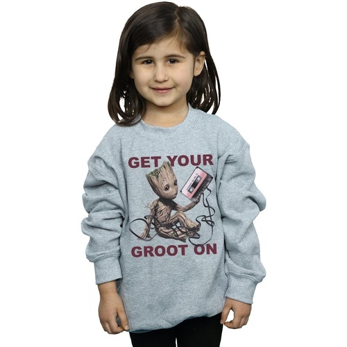 Vêtements Fille Sweats Marvel Guardians Of The Galaxy Get Your Groot On Gris