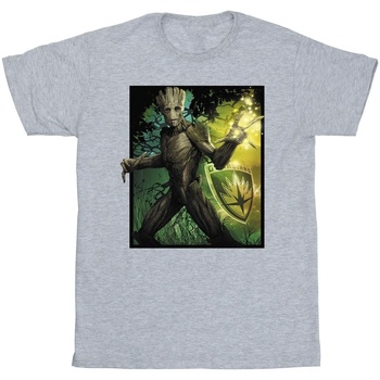 Vêtements Garçon T-shirts manches courtes Marvel Guardians Of The Galaxy Groot Forest Energy Gris