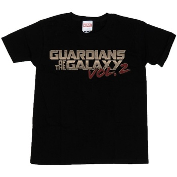 Vêtements Garçon T-shirts manches courtes Marvel Guardians Of The Galaxy Retro Logo Noir