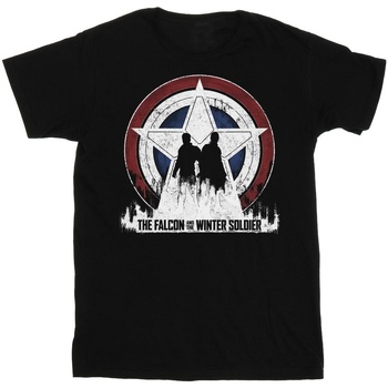 Vêtements Fille T-shirts manches longues Marvel The Falcon And The Winter Soldier Star Silhouettes Noir