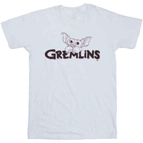 Vêtements Garçon T-shirts tunes manches courtes Gremlins Logo Line Blanc