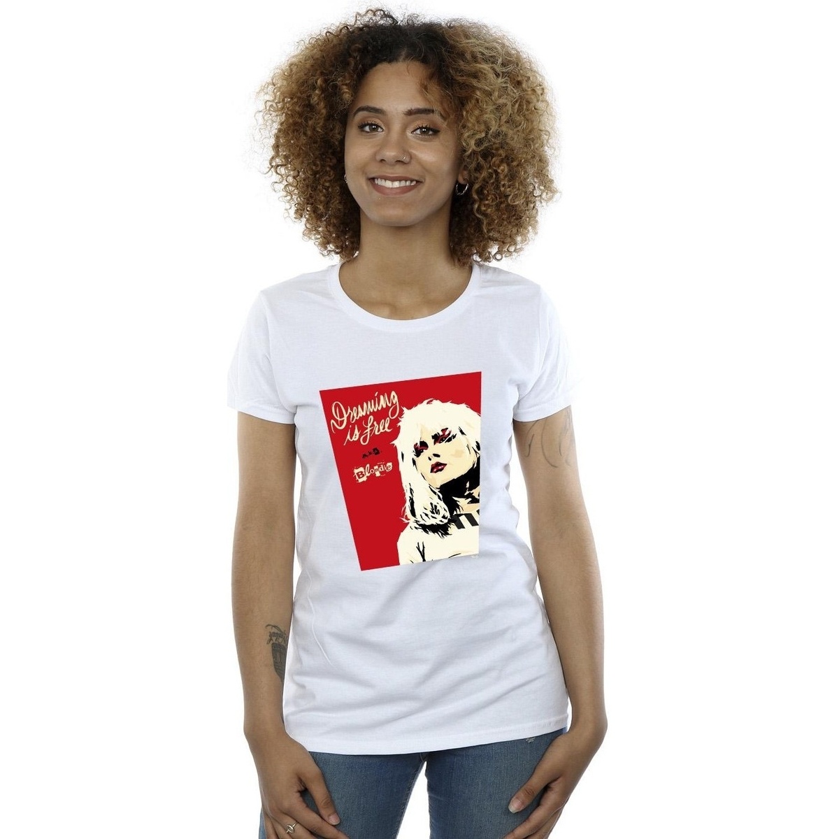 Vêtements Femme T-shirts manches longues Blondie Dreaming Is Free Blanc