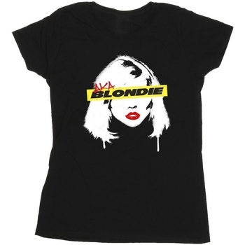 Vêtements Femme T-shirts manches longues Blondie Face Graffiti Noir