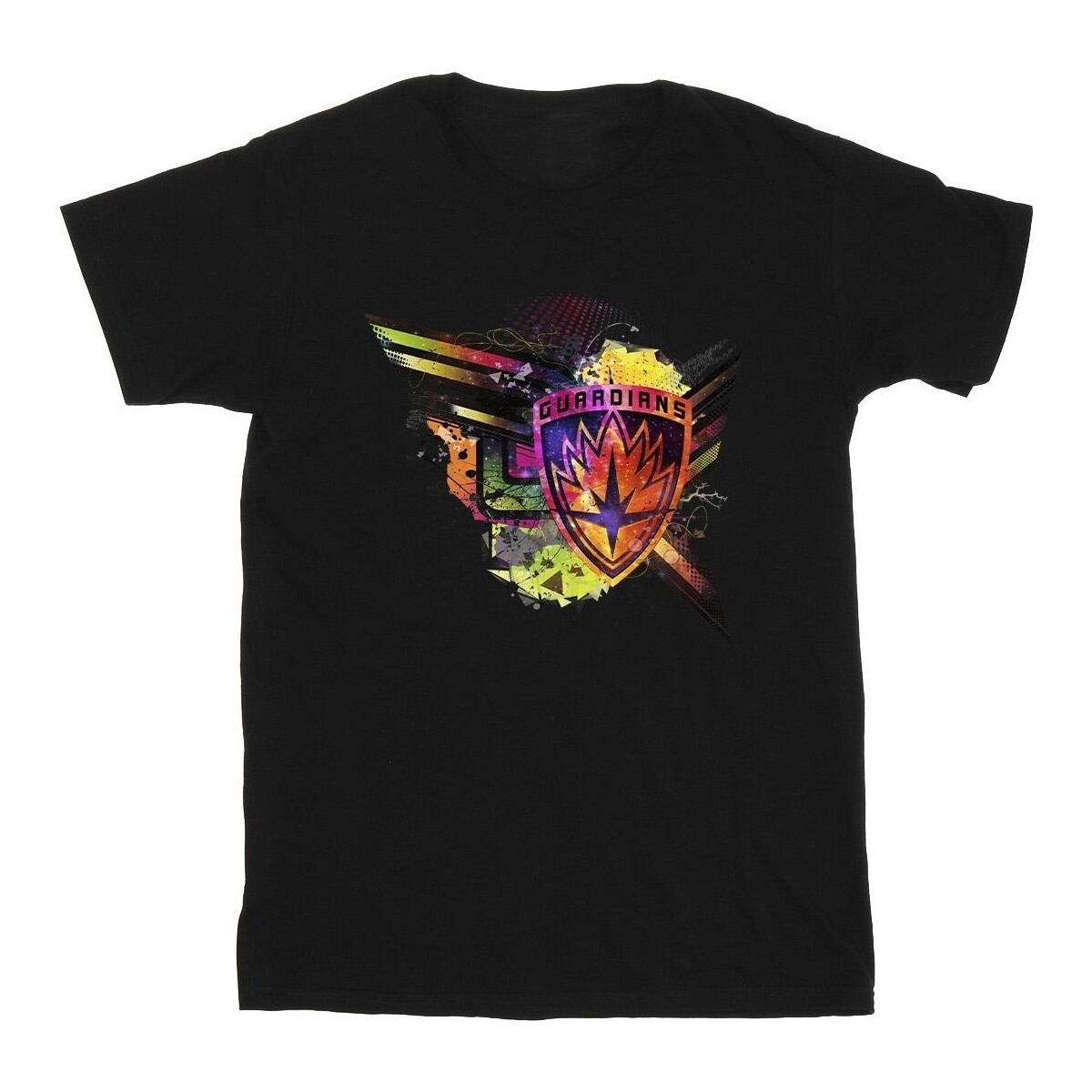 Vêtements Fille T-shirts manches longues Marvel Guardians Of The Galaxy Abstract Shield Chest Noir