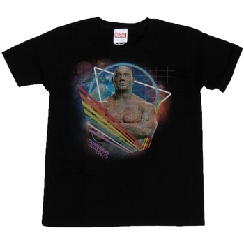 Vêtements Fille T-shirts manches longues Marvel Guardians Of The Galaxy Neon Drax Noir