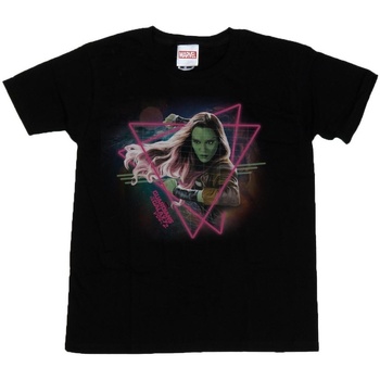 Vêtements Fille T-shirts manches longues Marvel Guardians Of The Galaxy Neon Gamora Noir