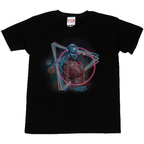 Vêtements Fille T-shirts manches longues Marvel Guardians Of The Galaxy Neon Nebula Noir