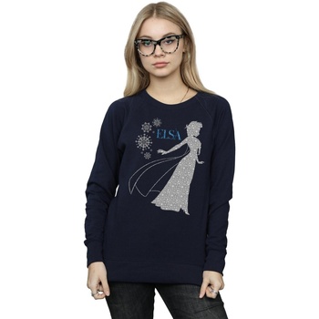 Vêtements Femme Sweats Disney Frozen Elsa Christmas Silhouette Bleu
