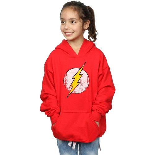 Vêtements Fille Sweats Dc Comics Flash Distressed Logo Rouge