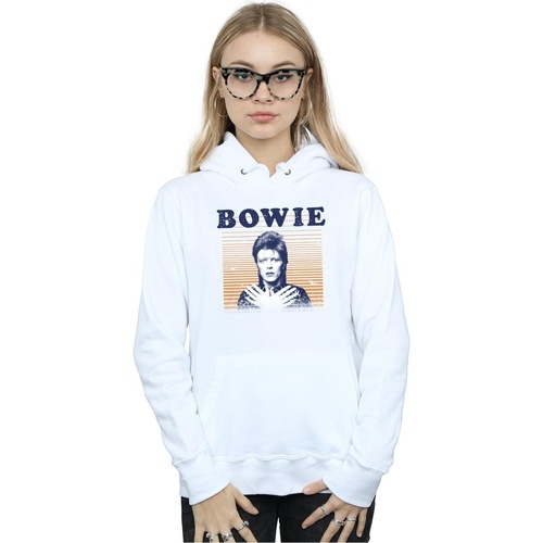 Vêtements Femme Sweats David Bowie Orange Stripes Blanc