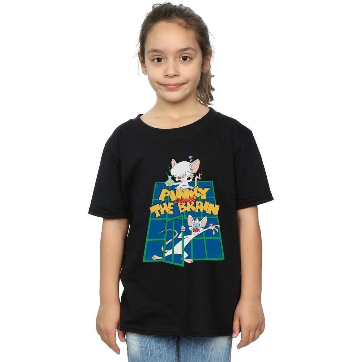 Vêtements Fille T-shirts manches longues Animaniacs Pinky And The Brain Laboratory Noir